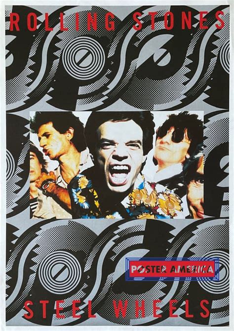 Rolling Stones Steel Wheels Album Vintage UK Import Poster 24 X 34 ...