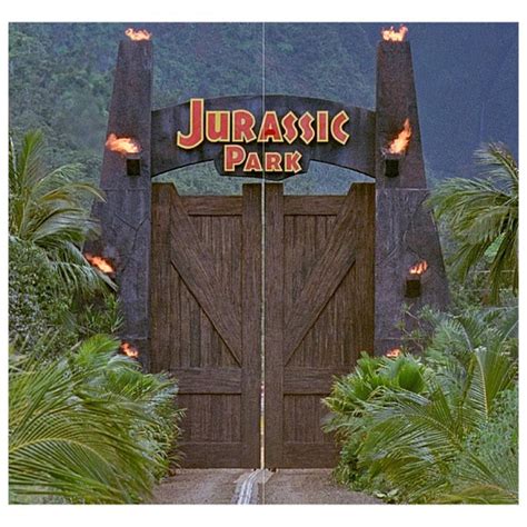 JURASSIC PARK GATE BACKDROP in 2022 | Jurassic park gate, Jurassic ...