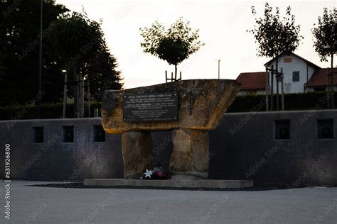 memorial statue in the Ulma Family Museum of Poles saving Jews in World War II Stock Photo ...