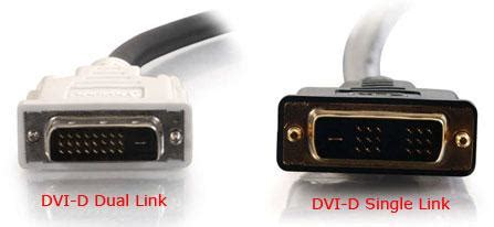 Compare DVI Cables, DVI-I vs DVI-D, Single Link vs Dual Link