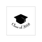 Black Graduation Cap Class of 20xx Rubber Stamp | Zazzle