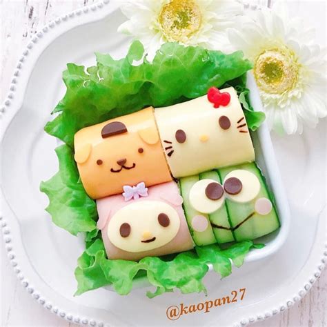 Sanrio mini sandwiches by kaori.kubotaHokkaido (@kaopan27) Mini Sandwiches, Lunch Snacks, Easy ...