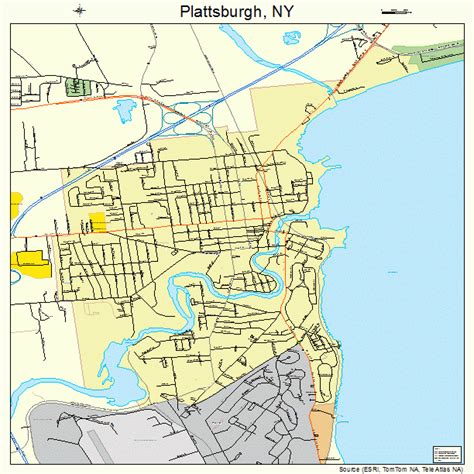 Plattsburgh New York Street Map 3658574