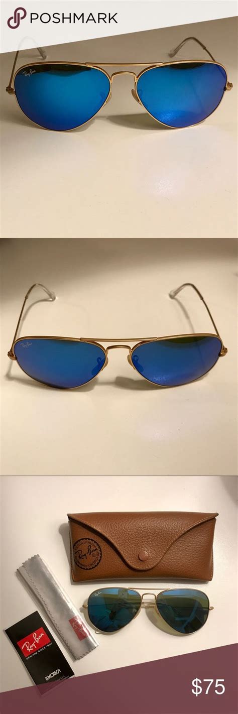 Ray-Ban Aviator Blue Flash Lenses | Ray ban aviators blue, Ray ban ...