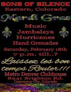 Sons of Silence – Mardi Gras | Colorado Confederation of Clubs