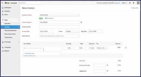 Zoho Invoice Template Editor - Invoice : Resume Examples #RE34R5Qy16