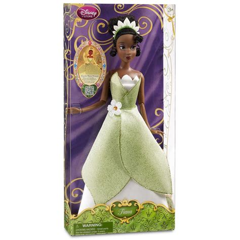 DISNEY STORE THE PRINCESS AND THE FROG TIANA DOLL IN WEDDING DRESS TOAD FIGURINE ...