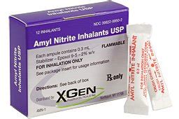 2 - 2 - Amyl Nitrite Ampoules 12X0.3 ml Mfg. By X-Gen Pharm Inc - Refrigerated