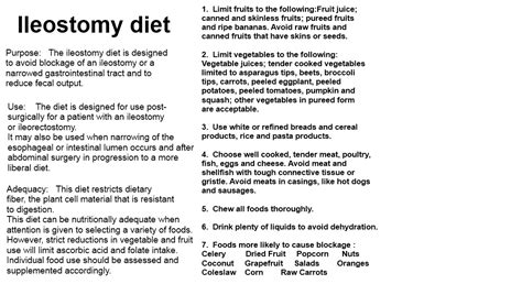 Top Health: Ileostomy diet : The most balanced diet after an eliostomy