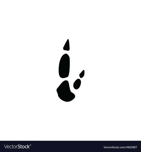 Kangaroo footprint Royalty Free Vector Image - VectorStock