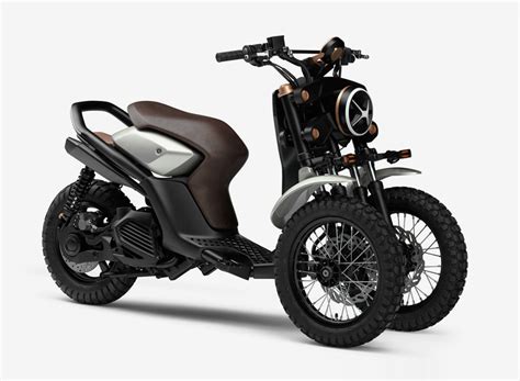 the yamaha 03GEN-X is a three-wheeled off-road scooter concept