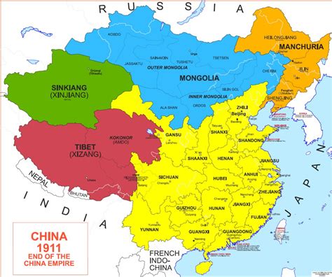 Hisatlas - Map of China 1911