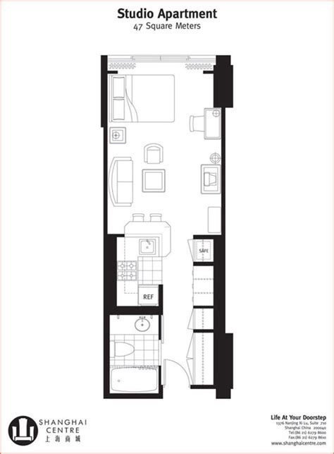 Rectangular Studio Apartment Floor Plans - floorplans.click