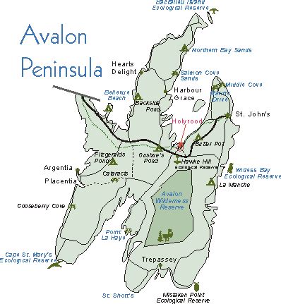 map of newfoundlands avalon peninsula tour the avalon peninsula of ...