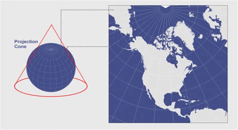 Conic Projection: Lambert, Albers and Polyconic - GIS Geography