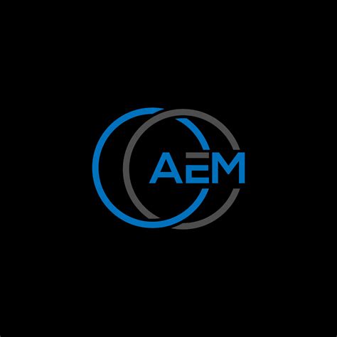 AEM letter logo design on BLACK background. AEM creative initials letter logo concept. AEM ...