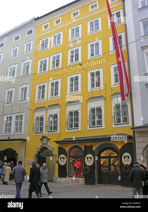 Salzburg Getreidegasse No 9 is Mozarts birthplace in which Wolfgang ...