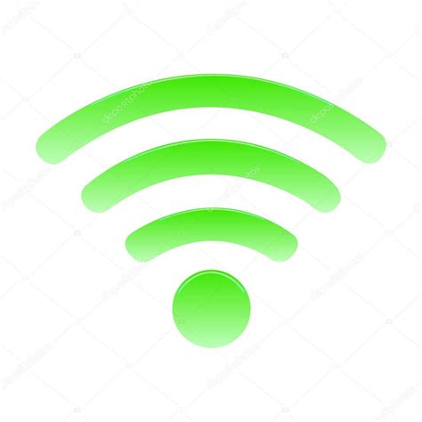 Green wifi symbol — Stock Vector © agongallud #50477657