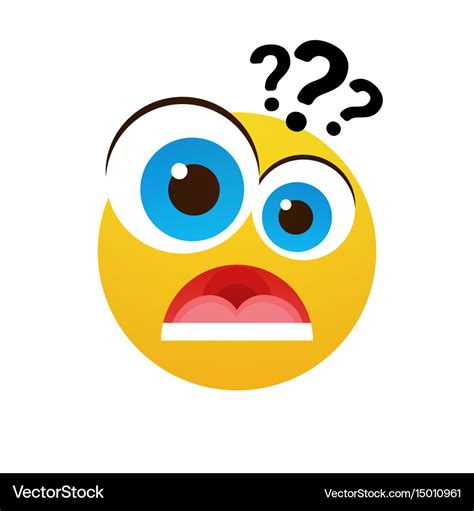 Yellow cartoon face shocked people emotion icon Vector Image