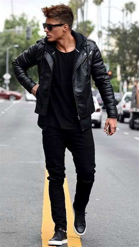 Hooded Leather Jacket For Men | Street Style Fashion