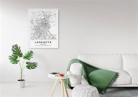 Printable Map of Lafayette Louisiana United States With - Etsy