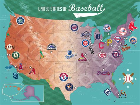 MLB USA Map Jigsaw Puzzle | PuzzleWarehouse.com