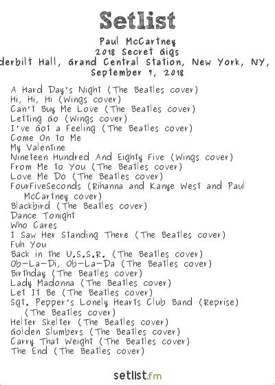 Paul Mccartney Tour 2024 Setlist - Kiah Selene