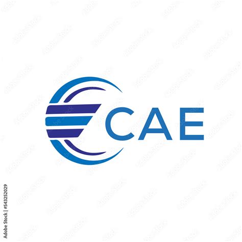 CAE letter logo. CAE blue image on white background. CAE vector logo design for entrepreneur and ...