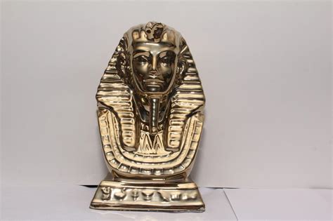 Egyptian King Tut Mask Pharaoh Sculpture Statue Shiny Gold Home Decor ...