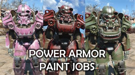 Fallout 4 - Hidden Power Armor Paint Jobs Locations - YouTube