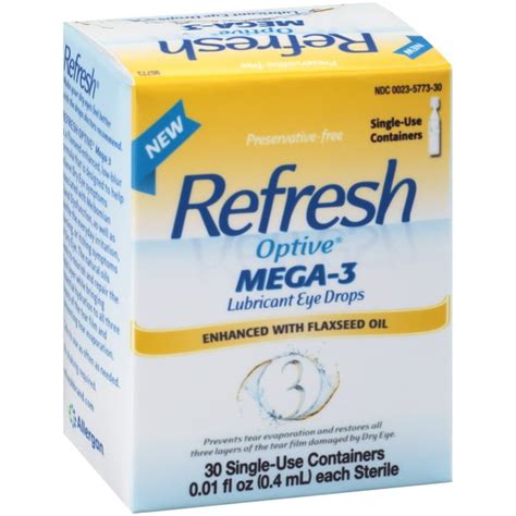 Refresh Optive Lubricant Eye Drops Mega-3, 30 Ct - Walmart.com ...