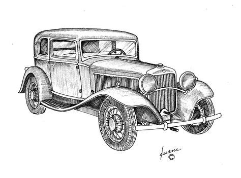 11 Oldtimer zeichnen-Ideen | oldtimer, auto zeichnungen, autos malen