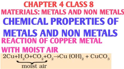 Reaction of copper metal with moist air class 8th | corrosion of copper reactions class 8th ...