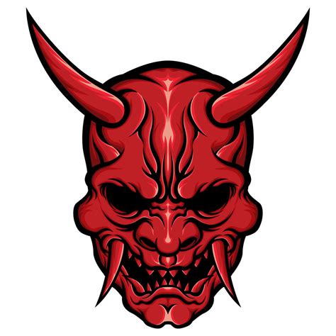 Oni Samurai Head Illustration - Free Template PPT 2020