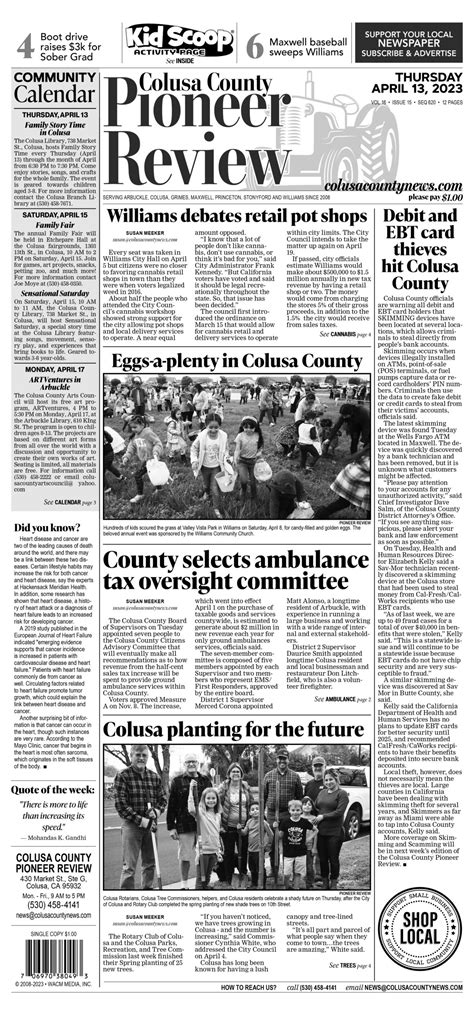 Colusa County Pioneer Review - April 13, 2023 %