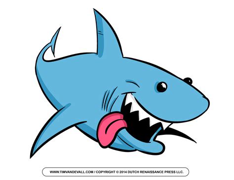 Free Cartoon Shark Clipart for Kids, Shark Outline and Shark Silhouette – Tim's Printables
