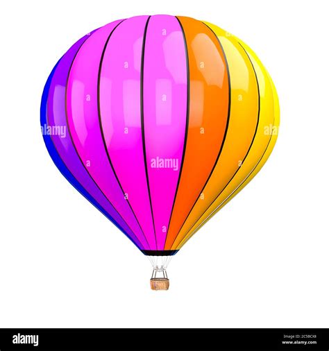 rainbow balloon pink side view, 3d illustration Stock Photo - Alamy
