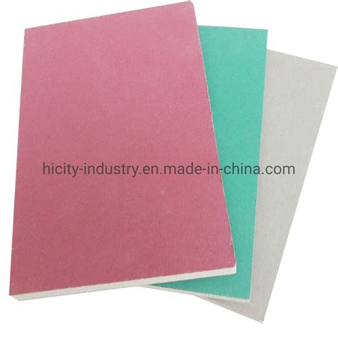 Fire Resistant Gypsum Board Moisture-Proof Plaster Board Sheets Roof Design - China Paper Faced ...