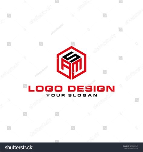 Asm Logo Design Alphabet Logo Geometric Stock Vector (Royalty Free ...