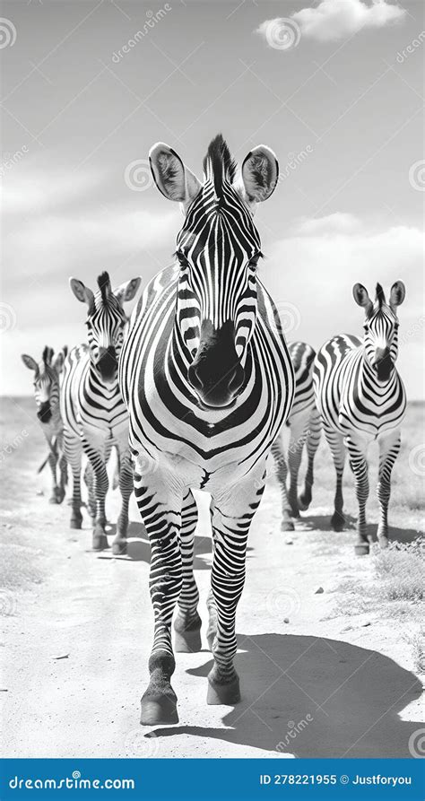 Zebras Galloping Across the Golden Plains. Generative Ai Stock ...