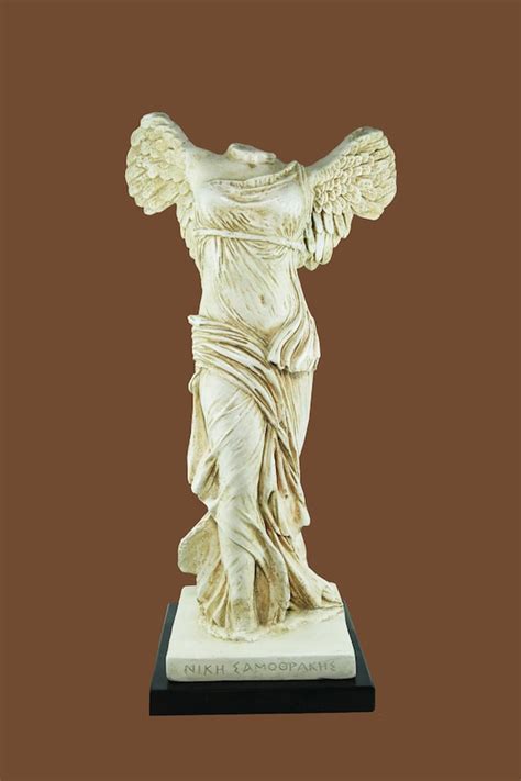 Greek Goddess Of Victory Bronze Statue, Nike Of Samothrace With Wings ...