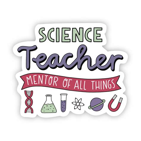 Science Teacher Sticker | Teacher stickers, Science teacher, Teacher