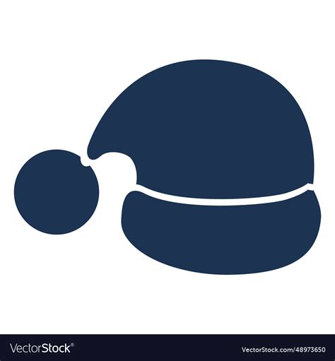 Santa hat silhouette icon 57 Royalty Free Vector Image