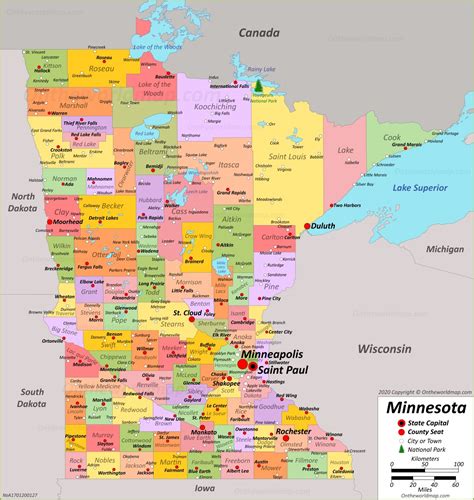 Minnesota State Map | USA | Maps of Minnesota (MN)