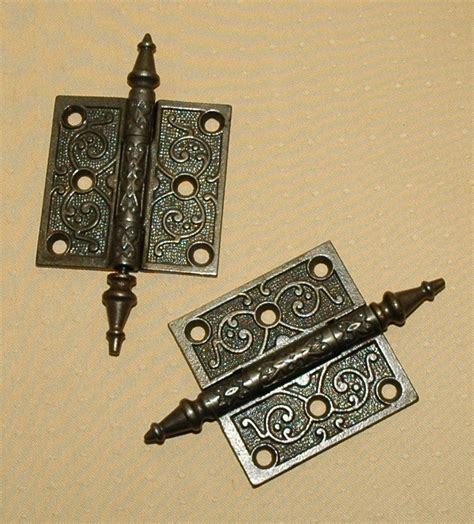 Antique Victorian Door Hinges Set of Three Matching