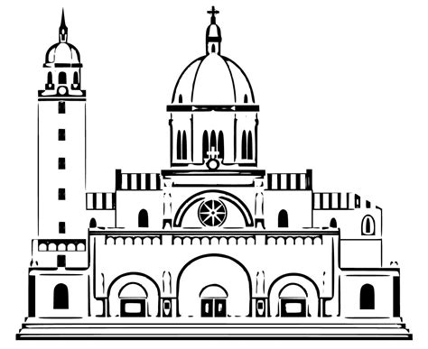 Manila Cathedral coloring page - Download, Print or Color Online for Free