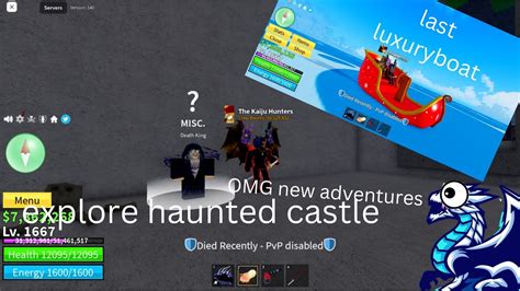 Exploration on haunted castle and the last luxury boat (Blox Fruits) - YouTube