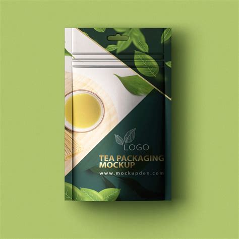 Free Tea Packaging Mockup PSD Template - Mockup Den