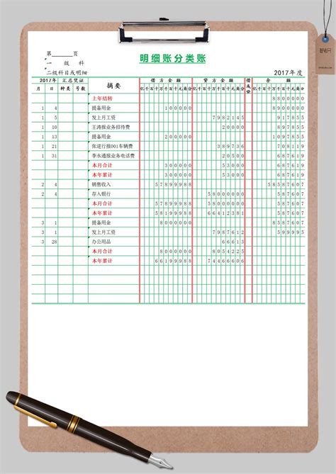 企业明细账分类Excel模板_企业明细账分类Excel模板下载_财务会计 > 其他-脚步网