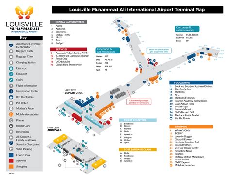 Terminal Map | Louisville Muhammad Ali International Airport